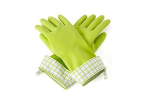Natural Latex Cleaning Gloves Large Green